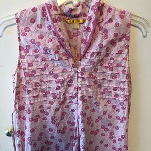 April Cornell Pink Cherry Print “Porch Dress”